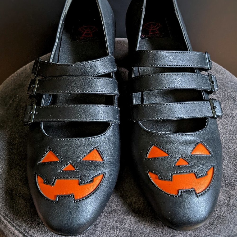 Strange Cvlt Jack-o-Lantern Heels (Never Worn)
